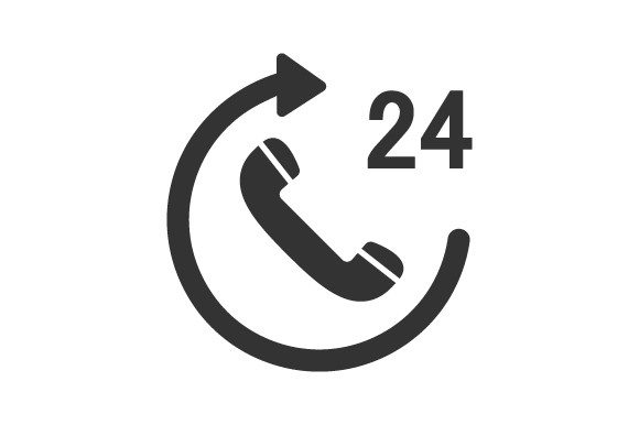 24 Hour Call Service Icon: A Versatile Tool for Your Design Needs