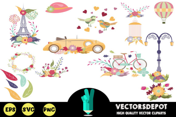 Embrace the Charm of Paris Love for Autumn Clipart in Your Creative Projects